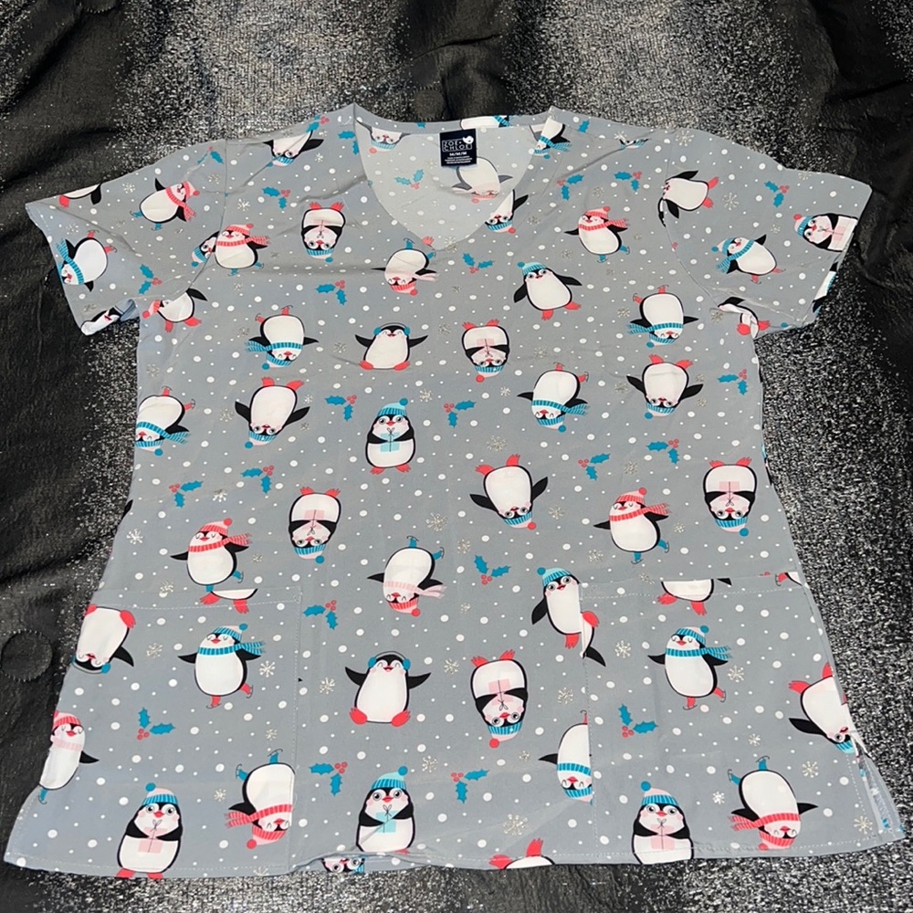 Penguin scrub top